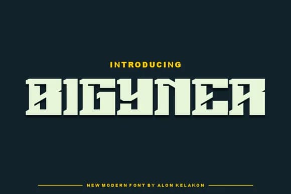 Bigyner by alonkelakon — Slab Serif Font