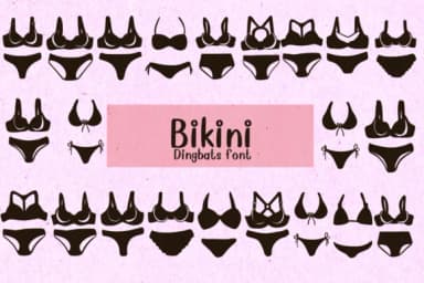 Bikini by Nongyao — Dingbats Font — thumbnail 1