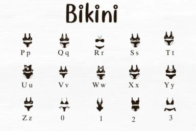 Bikini by Nongyao — Dingbats Font — thumbnail 3