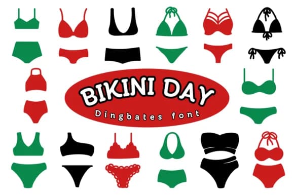 Bikini Day by Chonada — Dingbats Font