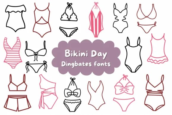 Bikini Day by Natchuta — Dingbats Font