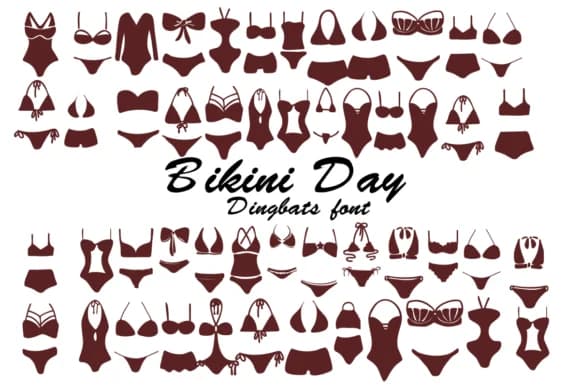 Bikini Day by Nongyao — Dingbats Font