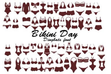 Bikini Day by Nongyao — Dingbats Font — thumbnail 1