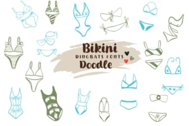 Bikini Doodle by Suphitchaya — Dingbats Font — thumbnail 1