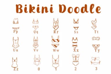 Bikini Doodle by Suphitchaya — Dingbats Font — thumbnail 3