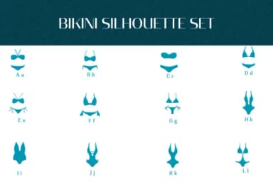 Bikini Silhouette Set by Heartcraft Atelier — Dingbats Font — thumbnail 2