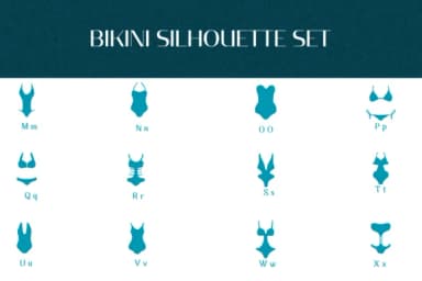 Bikini Silhouette Set by Heartcraft Atelier — Dingbats Font — thumbnail 3