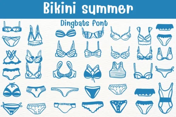Bikini Summer by Sontaya — Dingbats Font