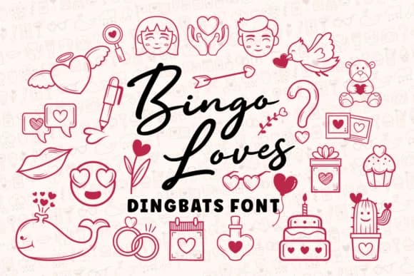 Bingo Loves by Situjuh — Dingbats Font