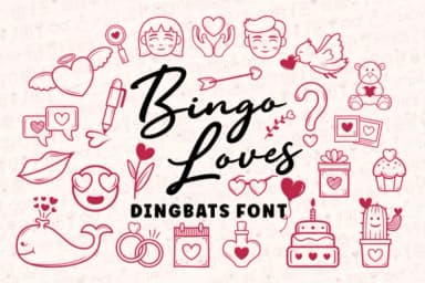 Bingo Loves by Situjuh — Dingbats Font — thumbnail 1