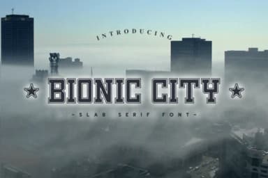 Bionic City by Fanddy Babur — Slab Serif Font — thumbnail 1
