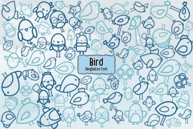 Bird by Chonada — Dingbats Font — thumbnail 1