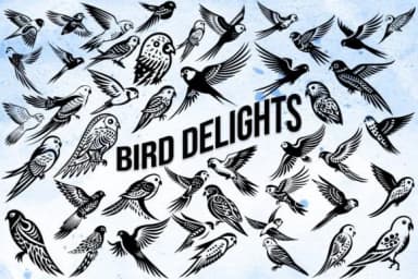 Bird Delights by MOMAT THIRTYONE — Dingbats Font — thumbnail 1