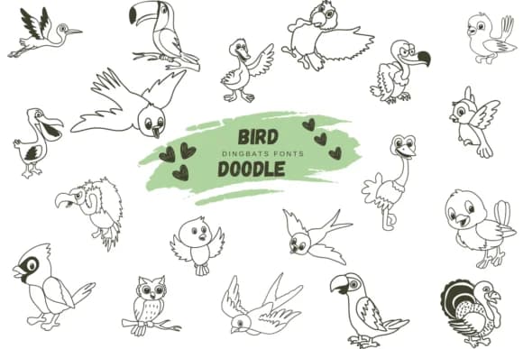 Bird Doodle by Suphitchaya — Dingbats Font