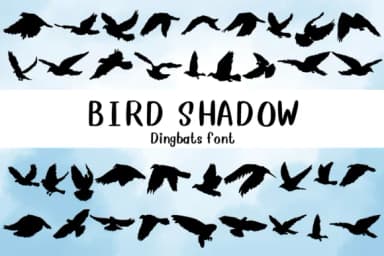 Bird Shadow by Nongyao — Dingbats Font — thumbnail 1