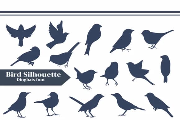 Bird Silhouette by Apiwat Type — Dingbats Font