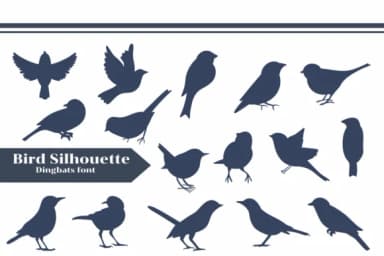 Bird Silhouette by Apiwat Type — Dingbats Font — thumbnail 1