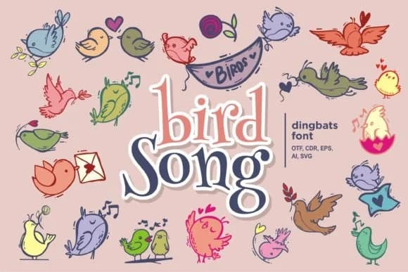 Bird Song by onoborgol — Dingbats Font