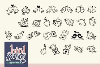 Bird Song by onoborgol — Dingbats Font — thumbnail 2