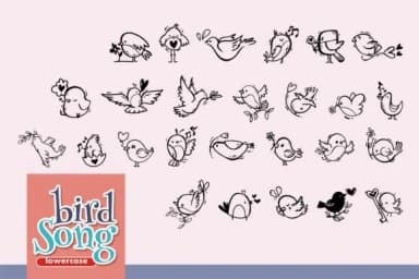 Bird Song by onoborgol — Dingbats Font — thumbnail 3
