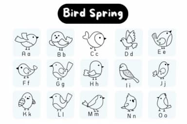 Bird Spring by Natchuta — Dingbats Font — thumbnail 2