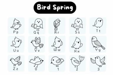 Bird Spring by Natchuta — Dingbats Font — thumbnail 3