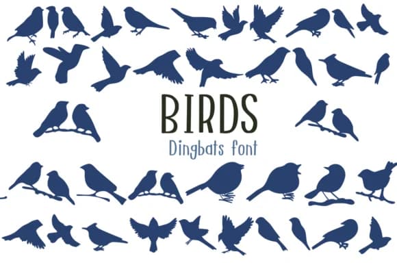 Birds by Nongyao — Dingbats Font