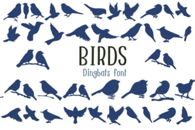 Birds by Nongyao — Dingbats Font — thumbnail 1