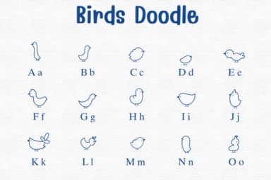 Birds Doodle by Sontaya — Dingbats Font — thumbnail 2