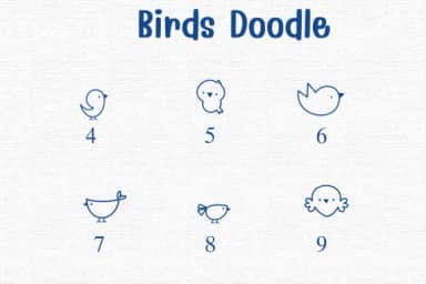 Birds Doodle by Sontaya — Dingbats Font — thumbnail 4