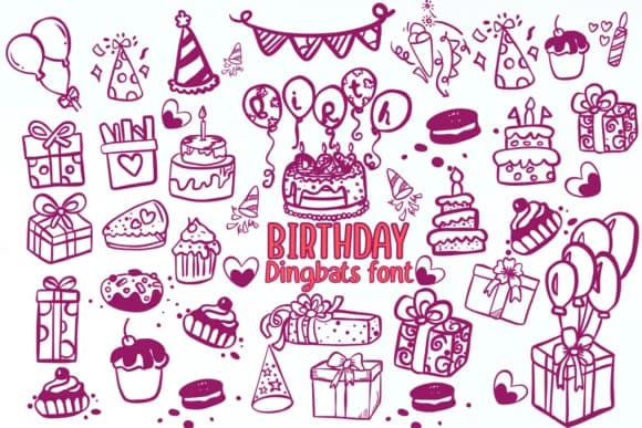 Birthday by Nongyao — Dingbats Font