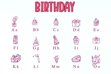 Birthday by Nongyao — Dingbats Font — thumbnail 2