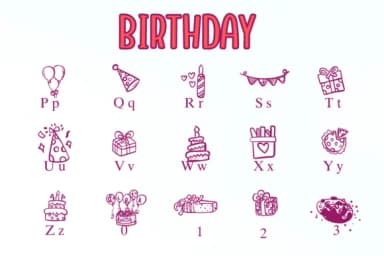 Birthday by Nongyao — Dingbats Font — thumbnail 3
