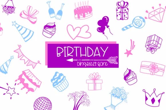 Birthday by Sirinart — Dingbats Font