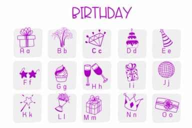 Birthday by Sirinart — Dingbats Font — thumbnail 2