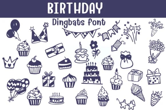 Birthday by Sontaya — Dingbats Font