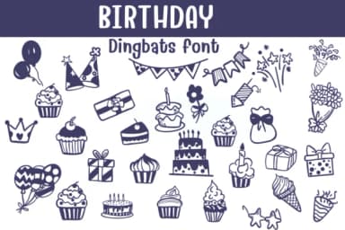 Birthday by Sontaya — Dingbats Font — thumbnail 1