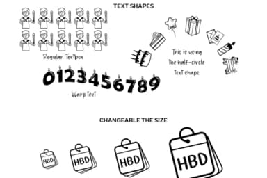 Birthday Boy by digitalplannerland — Dingbats Font — thumbnail 4
