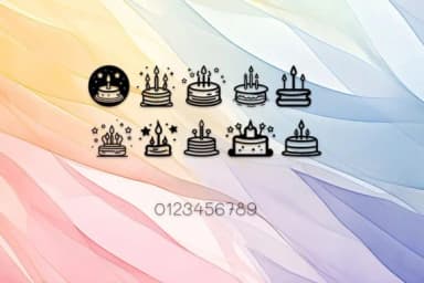 Birthday Cake by MOMAT THIRTYONE — Dingbats Font — thumbnail 4