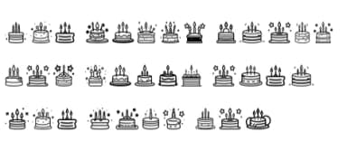 Birthday Cake by MOMAT THIRTYONE — Dingbats Font — thumbnail 6