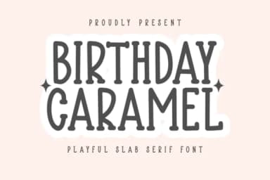 Birthday Caramel by CraftedType Studio — Slab Serif Font — thumbnail 1
