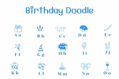 Birthday Doodle by Ketsarin — Dingbats Font — thumbnail 2