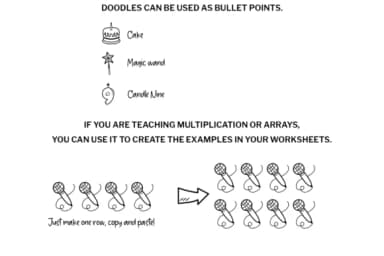 Birthday Girl Doodle by digitalplannerland — Dingbats Font — thumbnail 7