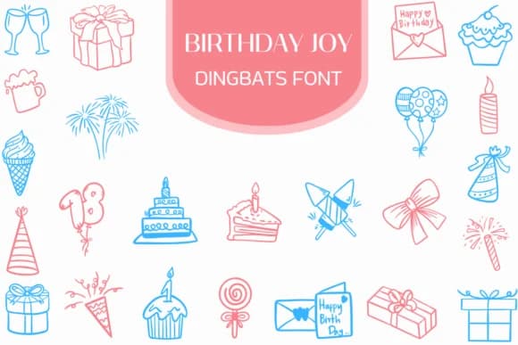 Birthday Joy by Heartcraft Atelier — Dingbats Font