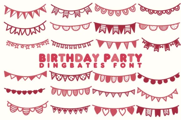 Birthday Party by Chonada — Dingbats Font