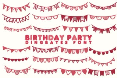 Birthday Party by Chonada — Dingbats Font — thumbnail 1