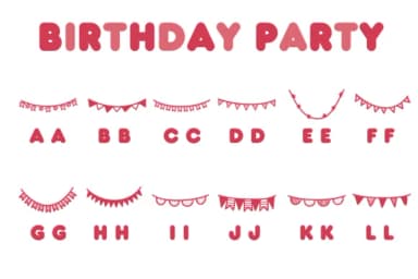 Birthday Party by Chonada — Dingbats Font — thumbnail 2