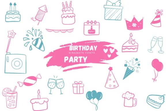 Birthday Party by Suphitchaya — Dingbats Font