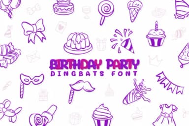 Birthday Party by Chonada — Dingbats Font — thumbnail 1