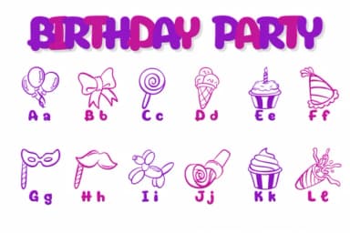 Birthday Party by Chonada — Dingbats Font — thumbnail 2
